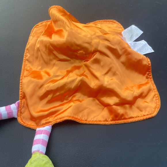 Baby Starters Lovey Security Blanket Plush Flower Bird Owl Pink Orange Green - Picture 6 of 7